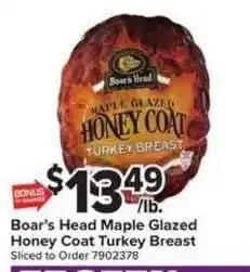 Giant Food Boar's Head Maple Glazed Honey Coat Turkey Breast offer