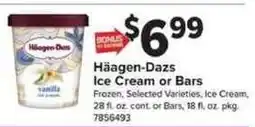Giant Food Häagen-Dazs ice cream or bars offer