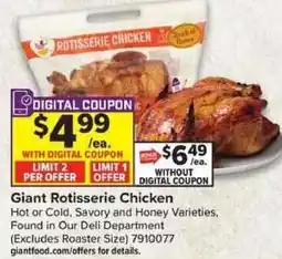 Giant Food Giant Rotisserie Chicken offer