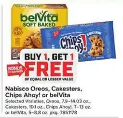 Giant Food Nabisco Oreo, Cakesters, Chips Ahoy! or belVita offer