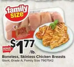 Giant Food Family Size Boneless Skinless Chicken Breasts offer