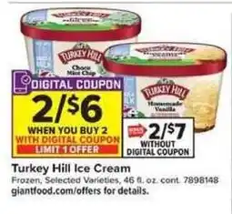 Giant Food Turkey Hill Ice Cream offer