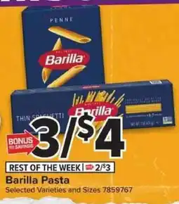 Giant Food Barilla Pasta offer