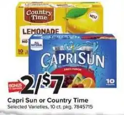 Giant Food Capri Sun or Country Time offer