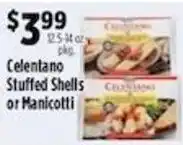 Pioneer Supermarkets Celentano Stuffed Shells or Manicotti offer