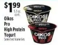 Pioneer Supermarkets Oikos Pro High Protein Yogurt offer