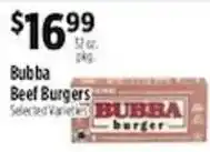 Pioneer Supermarkets Bubba Beef Burgers offer