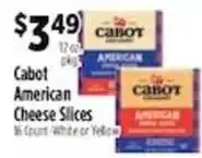Pioneer Supermarkets Cabot American Cheese Slices offer