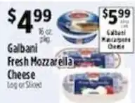 Pioneer Supermarkets Galbani Fresh Mozzarella Cheese offer