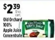 Pioneer Supermarkets Old Orchard 100% Apple Juice Concentrate offer