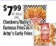Pioneer Supermarkets Checkers/Rally's Famous Fries or Arby's Curly Fries offer