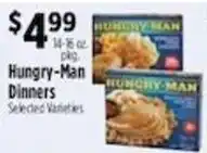 Pioneer Supermarkets Hungry-Man Dinners offer