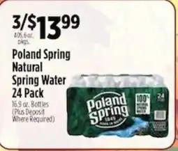 Pioneer Supermarkets Poland Spring natural spring water offer