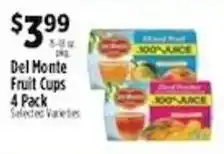 Pioneer Supermarkets Del Monte Fruit Cups offer