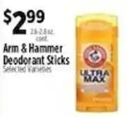 Pioneer Supermarkets Arm & Hammer Deodorant Sticks offer