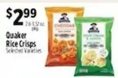 Pioneer Supermarkets Quaker rice crisps offer