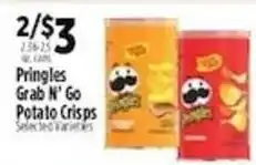 Pioneer Supermarkets Pringles Grab N' Go Potato Crisps offer