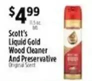 Pioneer Supermarkets Scott's liquid gold wood cleaner and preservative offer