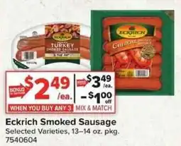 Giant Food Eckrich Smoked Sausage offer