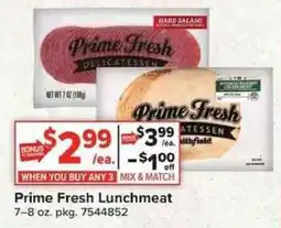 Giant Food Prime Fresh Lunchmeat offer