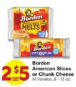 United Supermarkets Borden American Slices or Chunk Cheese offer