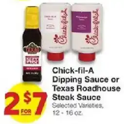 United Supermarkets Chick-fil-A Dipping Sauce or Texas Roadhouse Steak Sauce offer