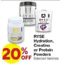 United Supermarkets Ryse Hydration, Creatine or Protein Powders offer
