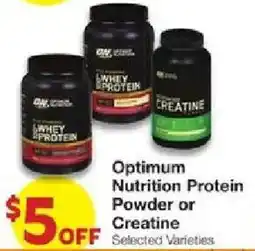 United Supermarkets Optimum Nutrition Protein Powder or Creatine offer
