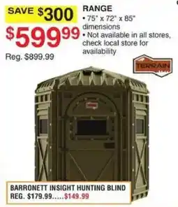 Dunham's Sports Terrain Barronett Insight Hunting Blind offer