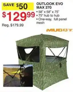 Dunham's Sports Mud Bay Outlook Evo Max 270 offer