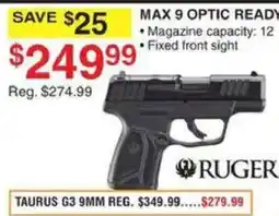 Dunham's Sports Ruger Max 9 Optic Ready offer