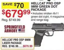 Dunham's Sports Springfield Armory Hellcat Pro OSP 9mm Laser Package offer
