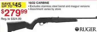 Dunham's Sports Ruger 10/22 Carbine offer