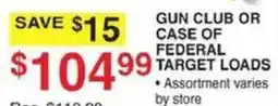 Dunham's Sports Gun Club Or Case Of Federal Target Loads offer