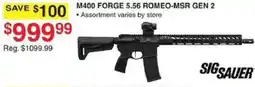 Dunham's Sports Sig Sauer M400 Forge 5.56 Romeo MSR gen 2 offer