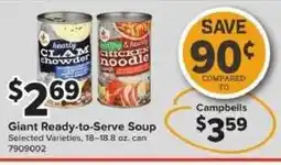 Giant Food Giant Ready-to-Serve Soup offer
