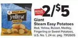 Giant Food Giant Steam Easy Potatoes offer
