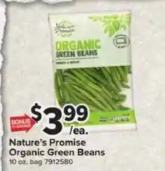 Giant Food Nature's Promise Organic Green Beans offer