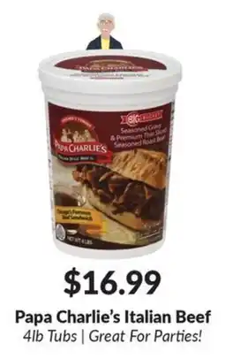 Woodman's Papa Charlie's Italian Beef offer