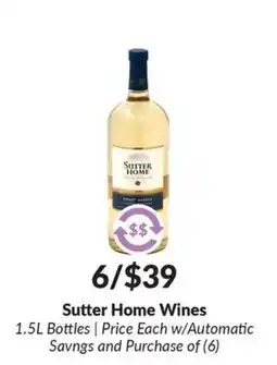 Woodman's Sutter Home Wines offer