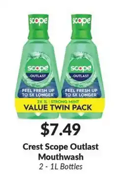 Woodman's Crest Scope Outlast Mouthwash offer