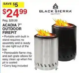 Dunham's Sports Black Sierra Acadia 7" Outdoor Firepit offer