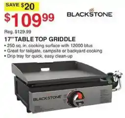 Dunham's Sports Blackstone 17" Table Top Griddle offer