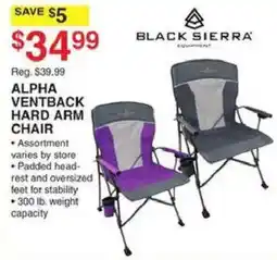 Dunham's Sports Black Sierra Alpha Ventback Hard Arm Chair offer