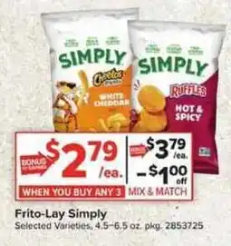 Giant Food Frito-Lay Simply offer