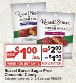 Giant Food Russell Stover Sugar Free Chocolate Candy offer