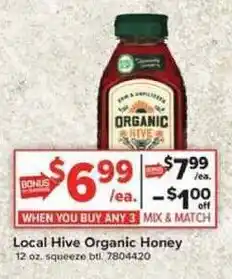 Giant Food Local Hive Organic Honey offer