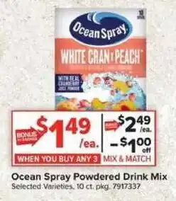 Giant Food Ocean Spray Powdered Drink Mix offer