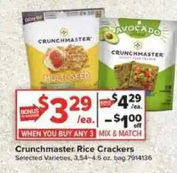 Giant Food Crunchmaster Rice Crackers offer