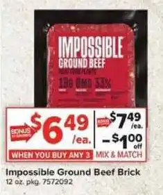 Giant Food Impossible Ground Beef Brick offer